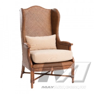 rattan_and_twill_wing_chair