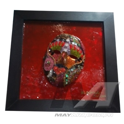 red_mascara_mosaic_wall_art